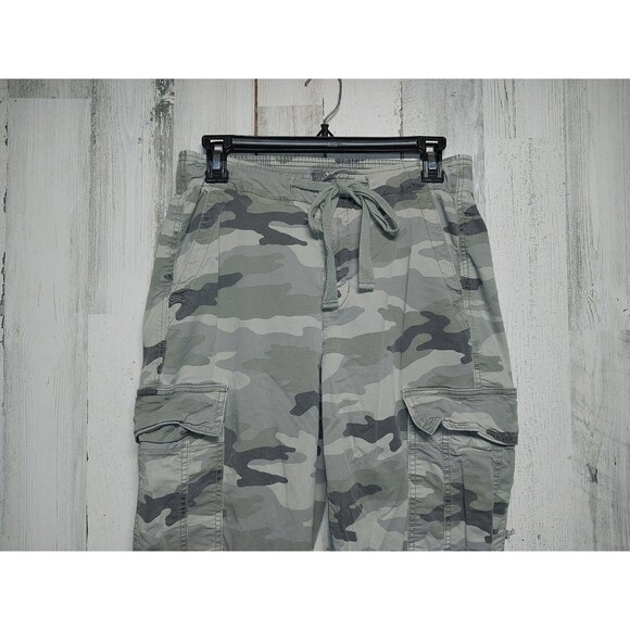 American Eagle Camo Jogger Pants Size 4 Green Drawstring - Picture 3 of 7